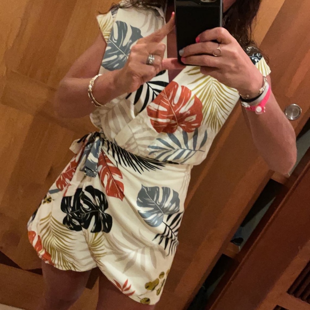 VICI tropical wrap dress